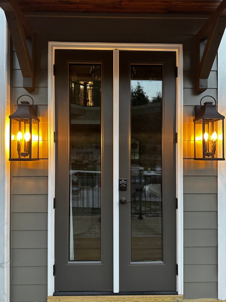 Exterior lights awning