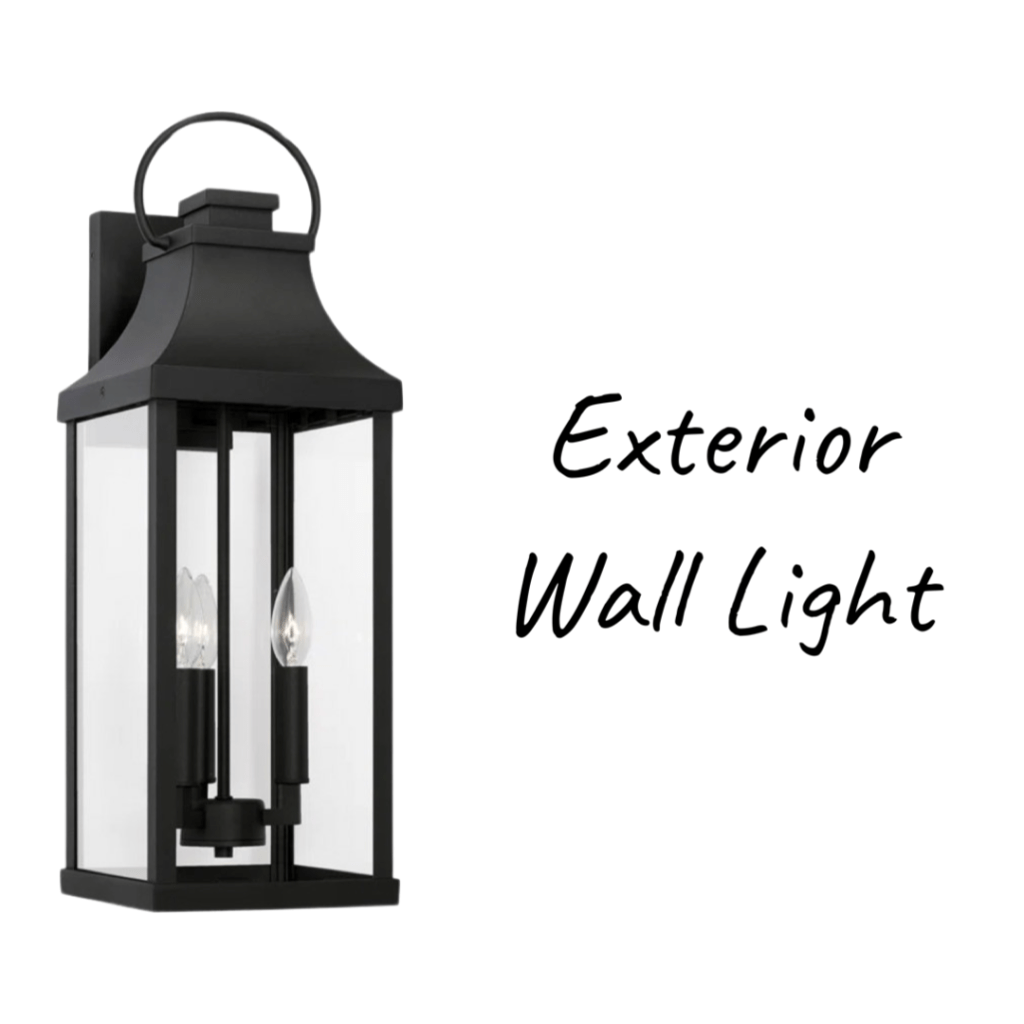 Exterior wall sconce light
