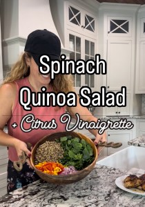 Citrus Vinaigrette Quinoa Spinach Salad
